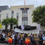 抗议中共病毒 中共covid 19 民主党人在行动 自由万岁 民主无价